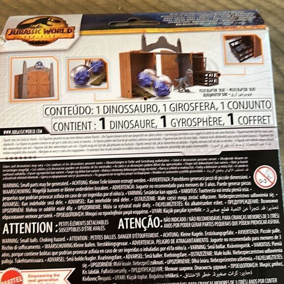 Jurassic 🦕 🦖 World 🌎 Velociraptor Micro Playset by Mattel Big fun 🤩 - Picture 7 of 17